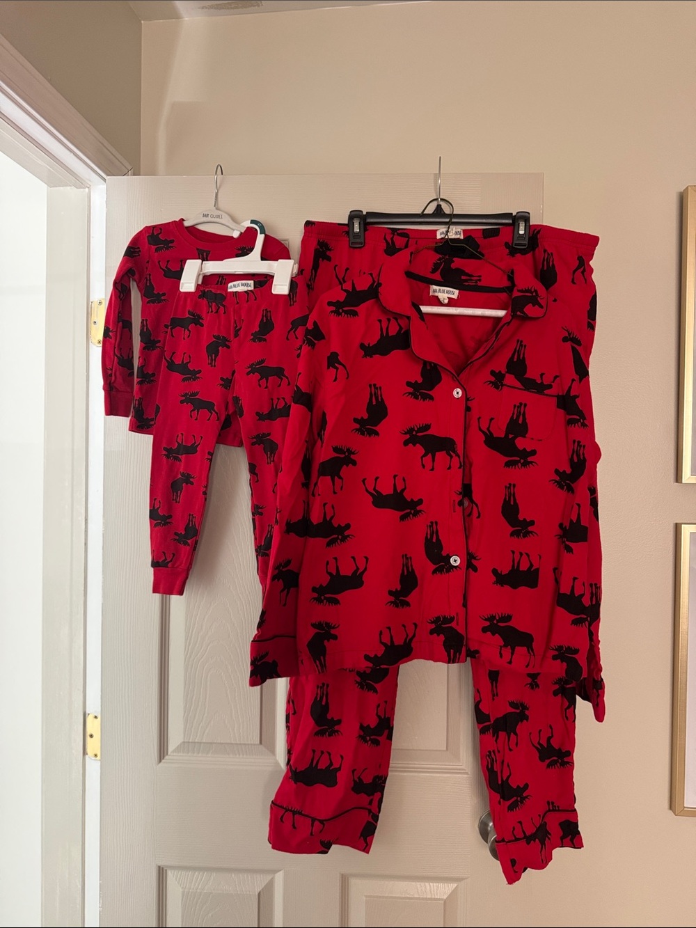 Little blue house Moose matching Pajama Set - 1 adult, 1 toddler